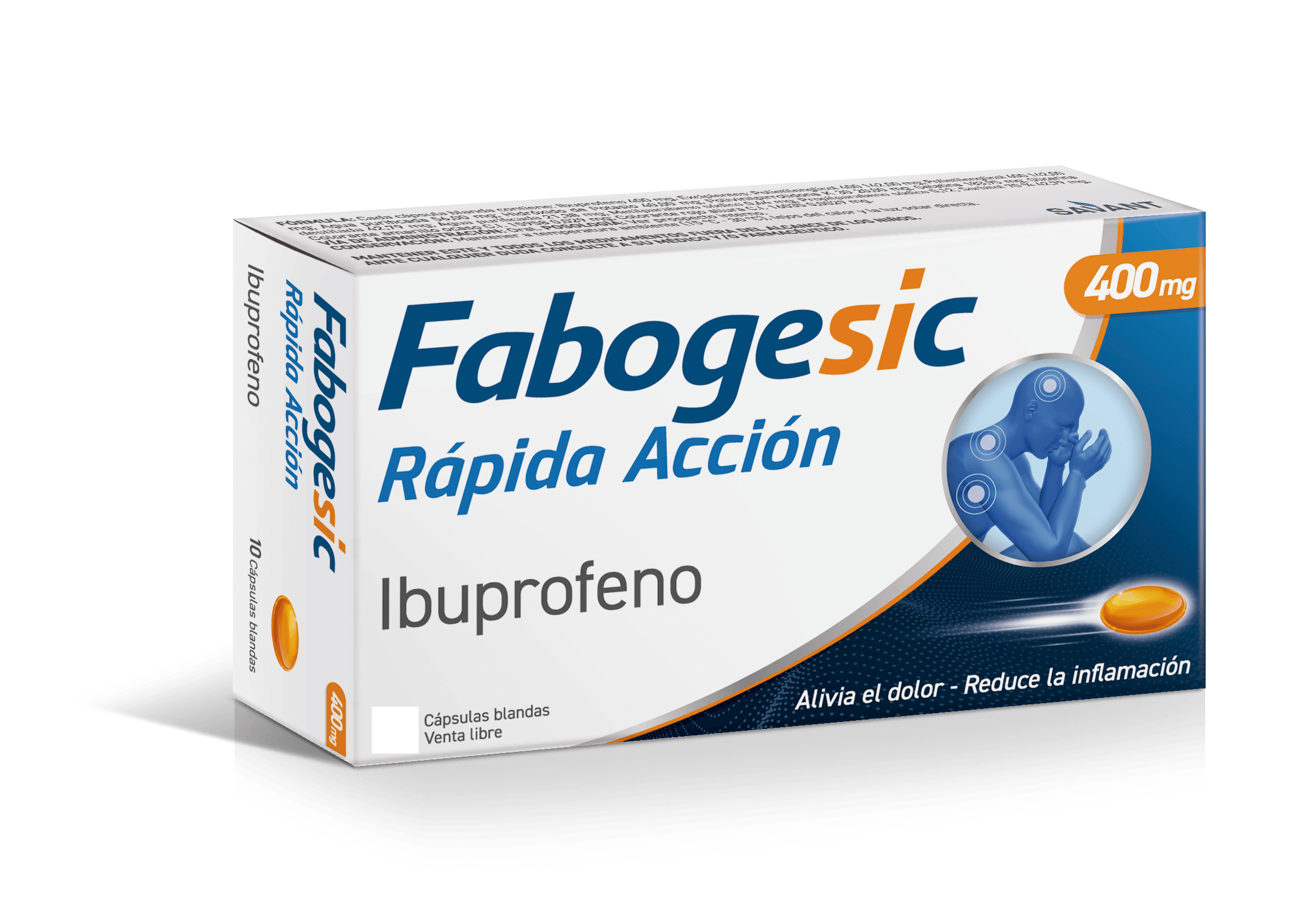Fabogesic Ibuprofeno 400 Rápida Acción 60 cápsulas blandas