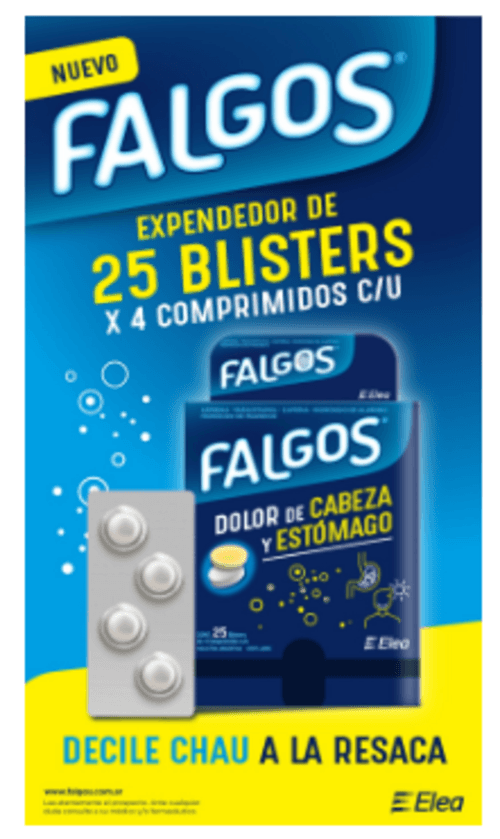 Falgos Analgésico Antiácido 25 Blister por 4 comprimidos