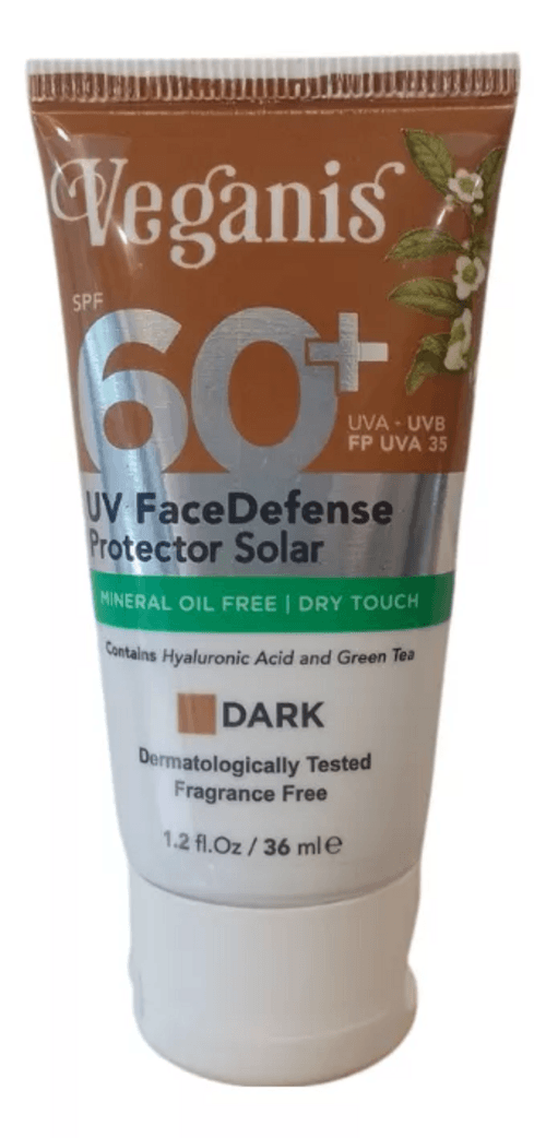 Veganis Protector Solar Facial Fps60 Tono Oscuro 36ml