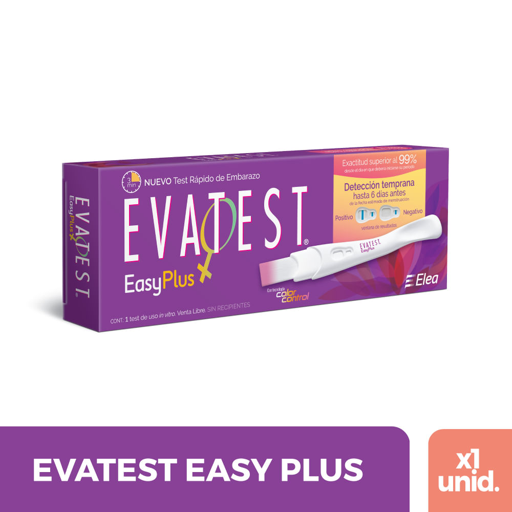 Evatest Easy Plus Test Rápido De Embarazo Exactitud 99%