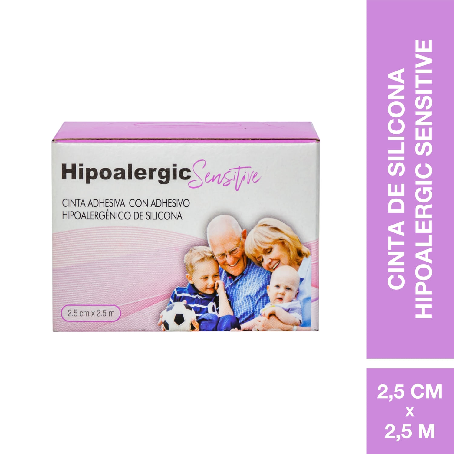 Hipoalergic Sensitive Cinta Adhesiva 2,5 cm x 2,5 m (1 Unidad)