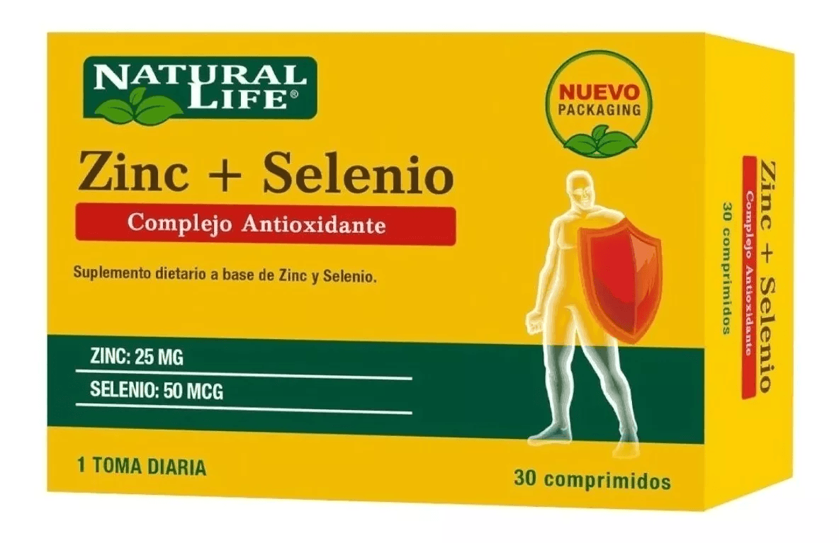 Natural Life Zinc Selenio Antioxidante x 30 Comp
