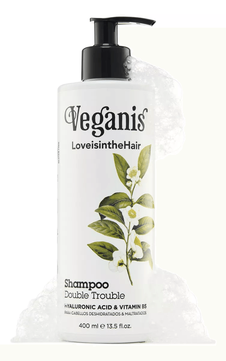 Shampoo Veganis Double Trouble Acido Hialurónico 400ml