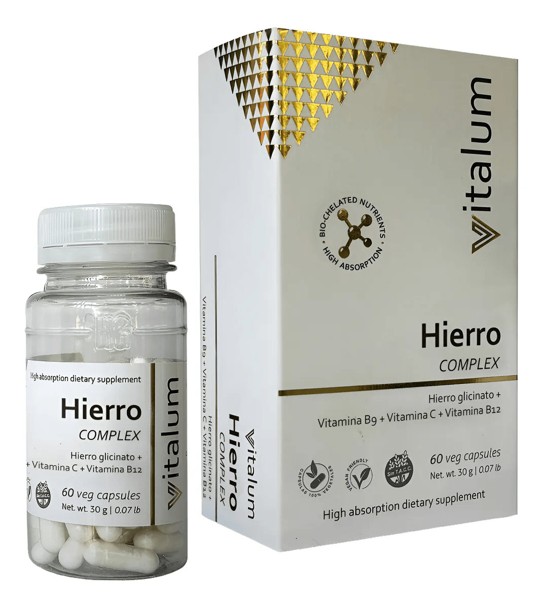 Vitalum Hierro Complex Vitaminas B y C x 60 Caps