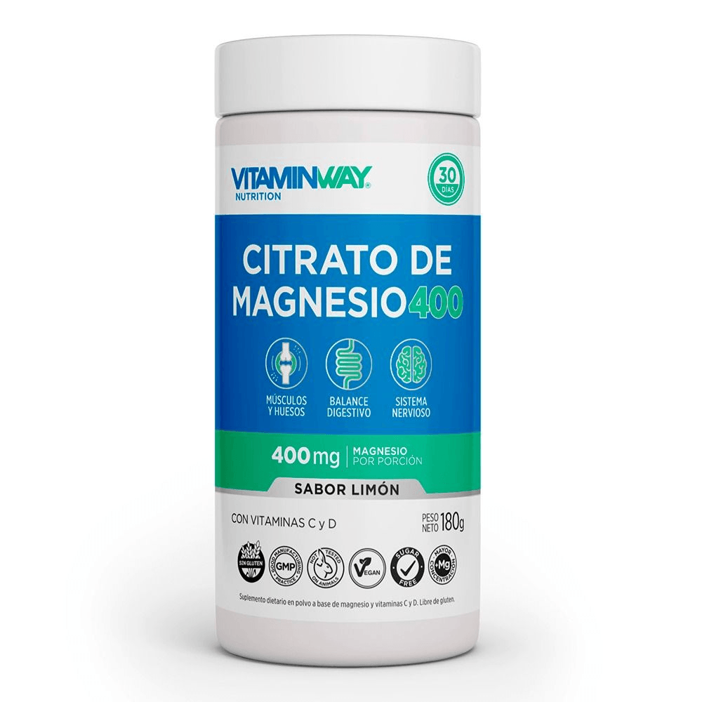 Citrato de Magnesio Vitamin Way Naranja Polvo x 180g