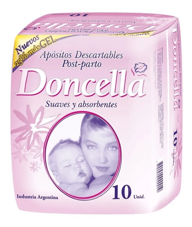 Apósitos Post Parto Doncella Descartables 10 Unidades