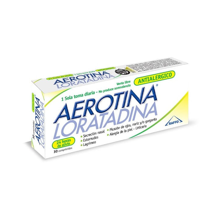 Aerotina Loratadina 10 mg x 30 comprimidos