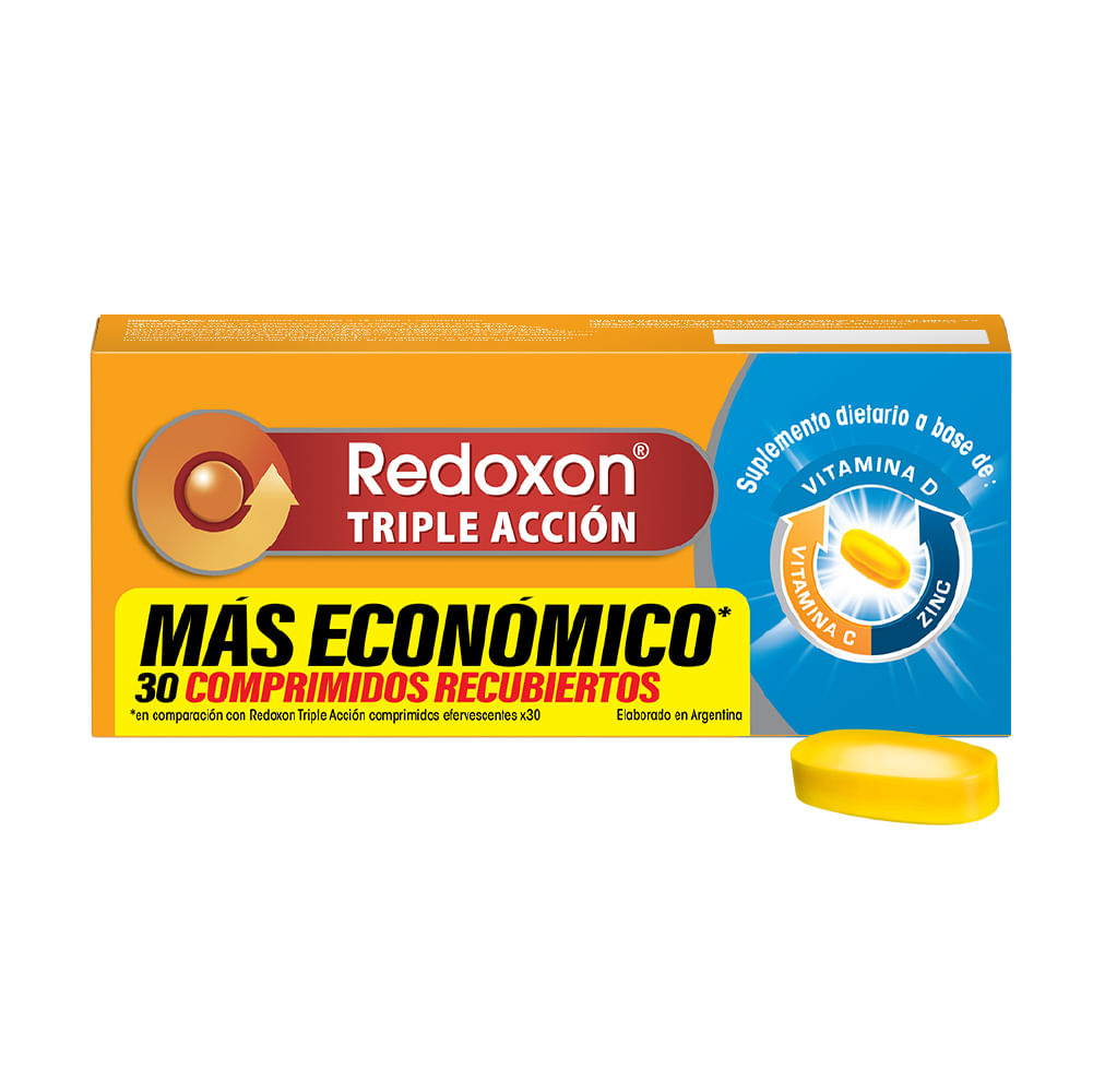 Redoxon Triple Acción Vitamina C, D y Zinc x 30 Comp