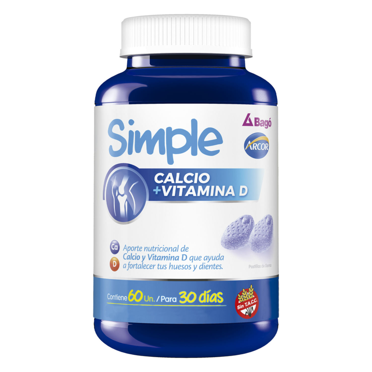 Simple Calcio + Vitamina D Gomitas Bagó x 60 Uds