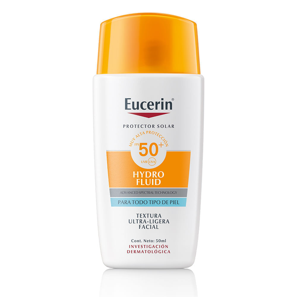 Protector Solar Facial Eucerin Hydro Fluid FPS 50+ 50 ml