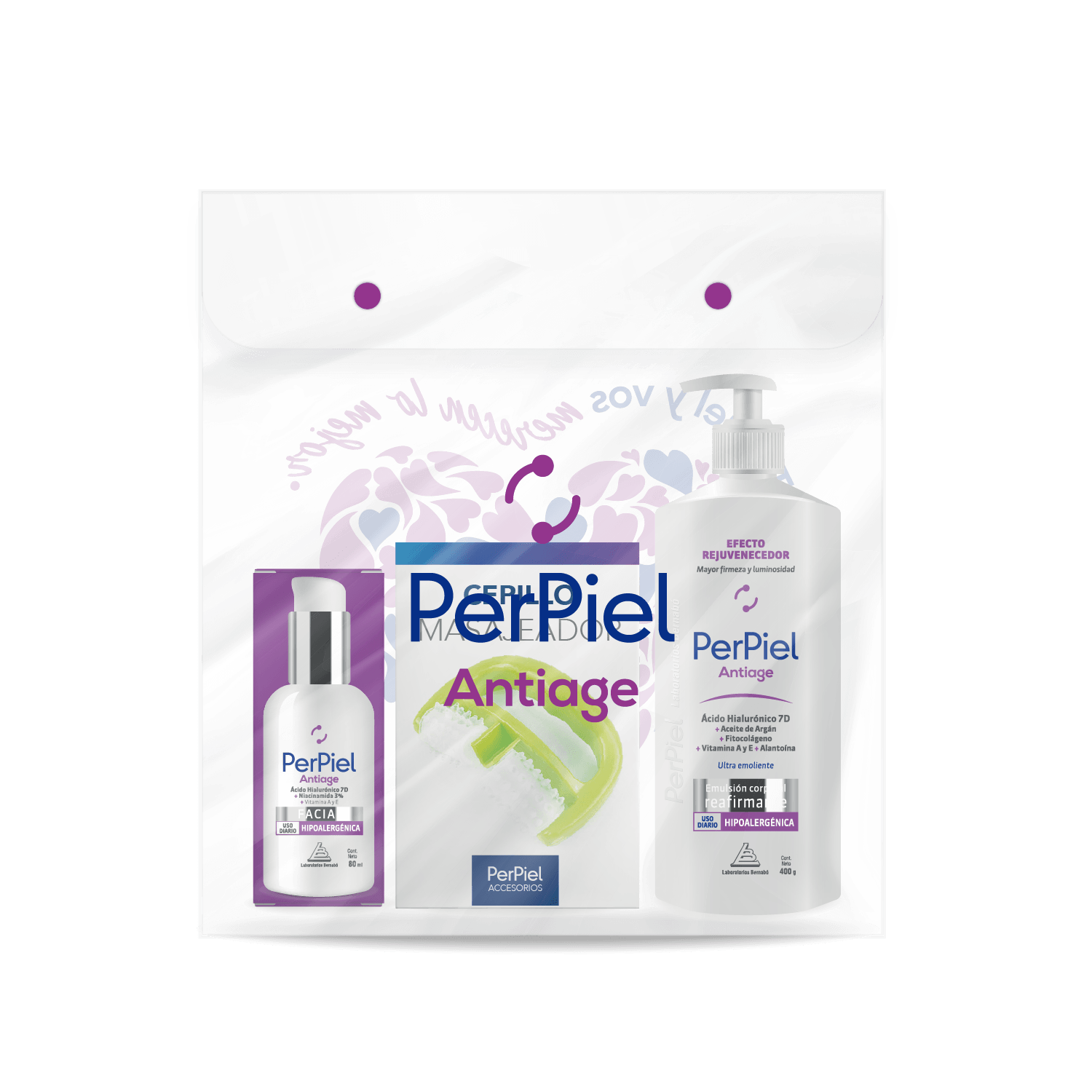 Emulsión Facial Antiage Perpiel con Ácido Hialurónico 7D y Niacinamida 50ml