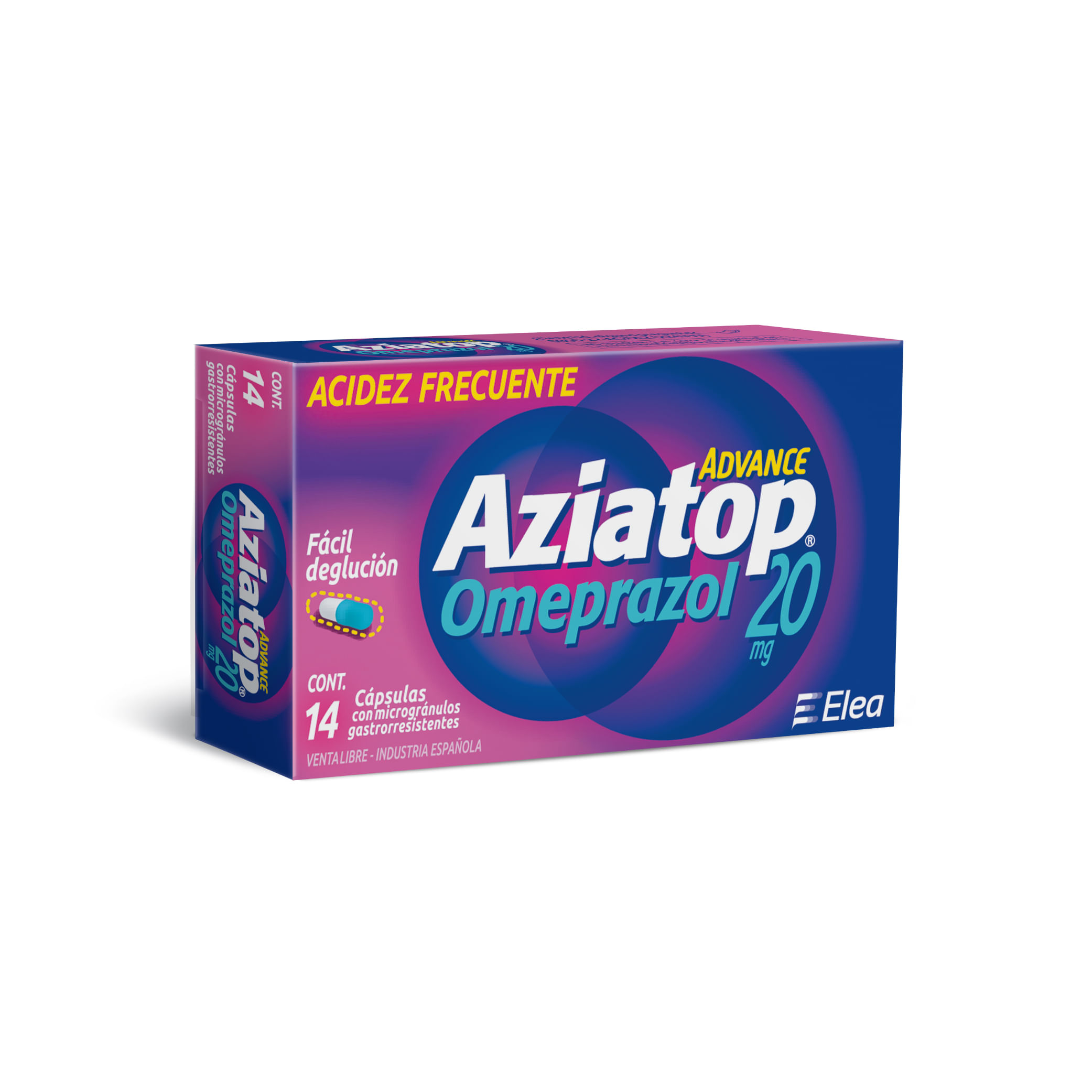 Aziatop Advance Omeprazol 20mg x14 caps
