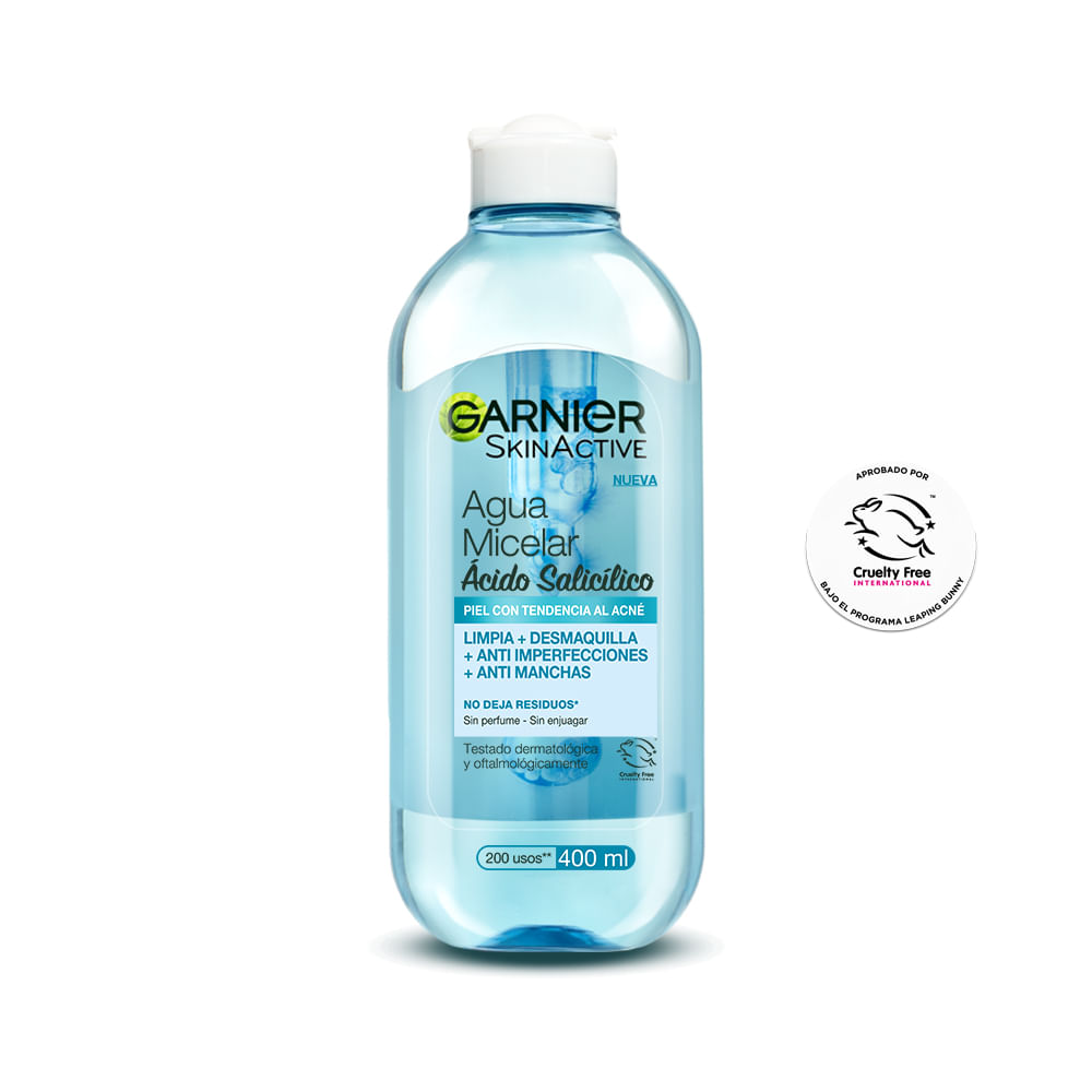 Agua Micelar  Skin Active Con Ácido Salicílico 400ml