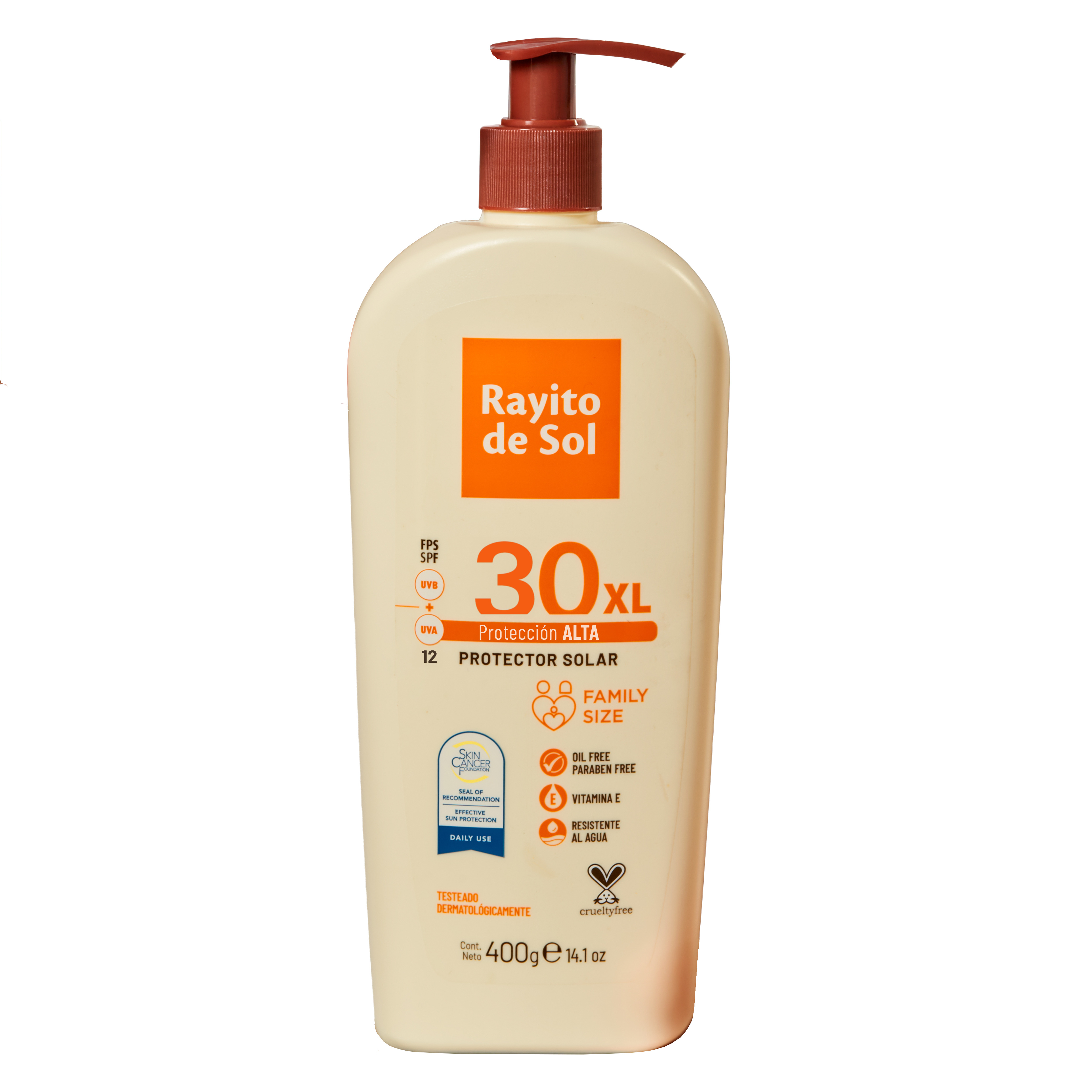 Protector Solar FPS30 Familiar Rayito de Sol 400g