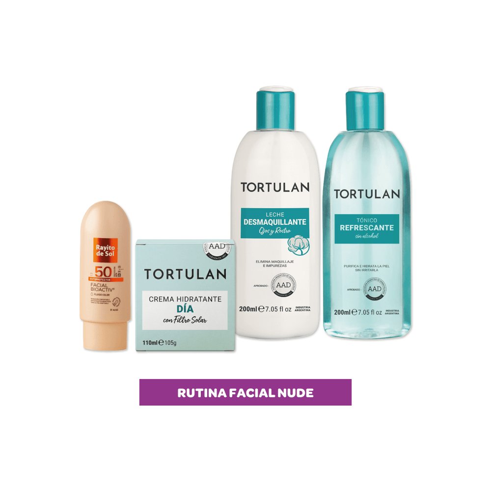 Combo Rutina Facial Limpieza Hidratación FPS50 Tortulan