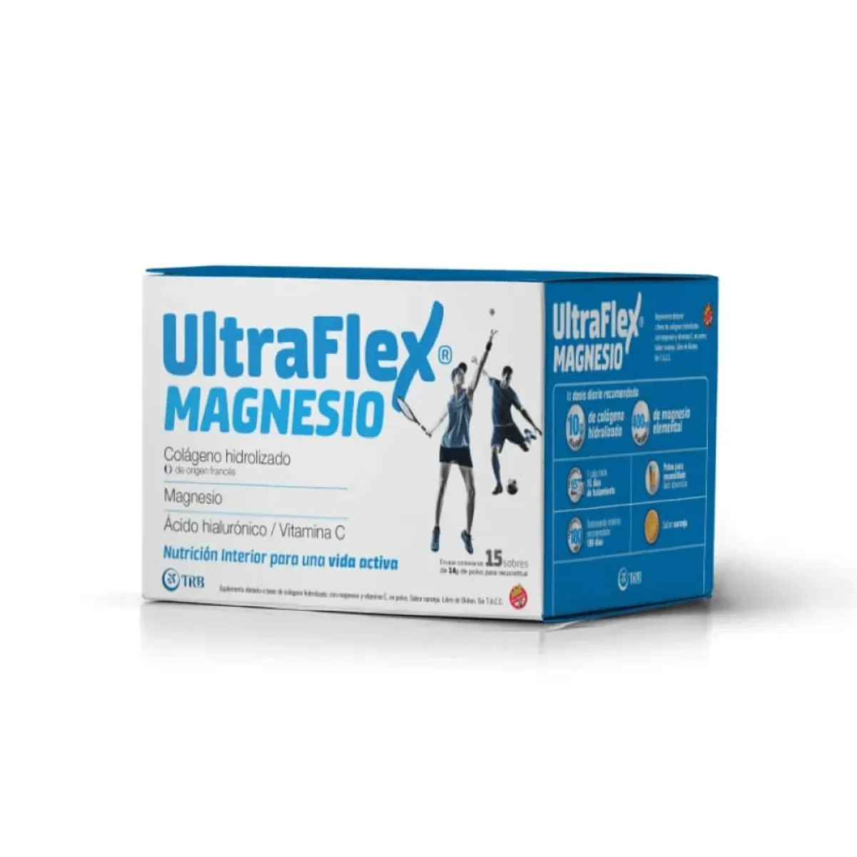 Suplemento Colágeno Magnesio Ultraflex Naranja x 15 Sobres