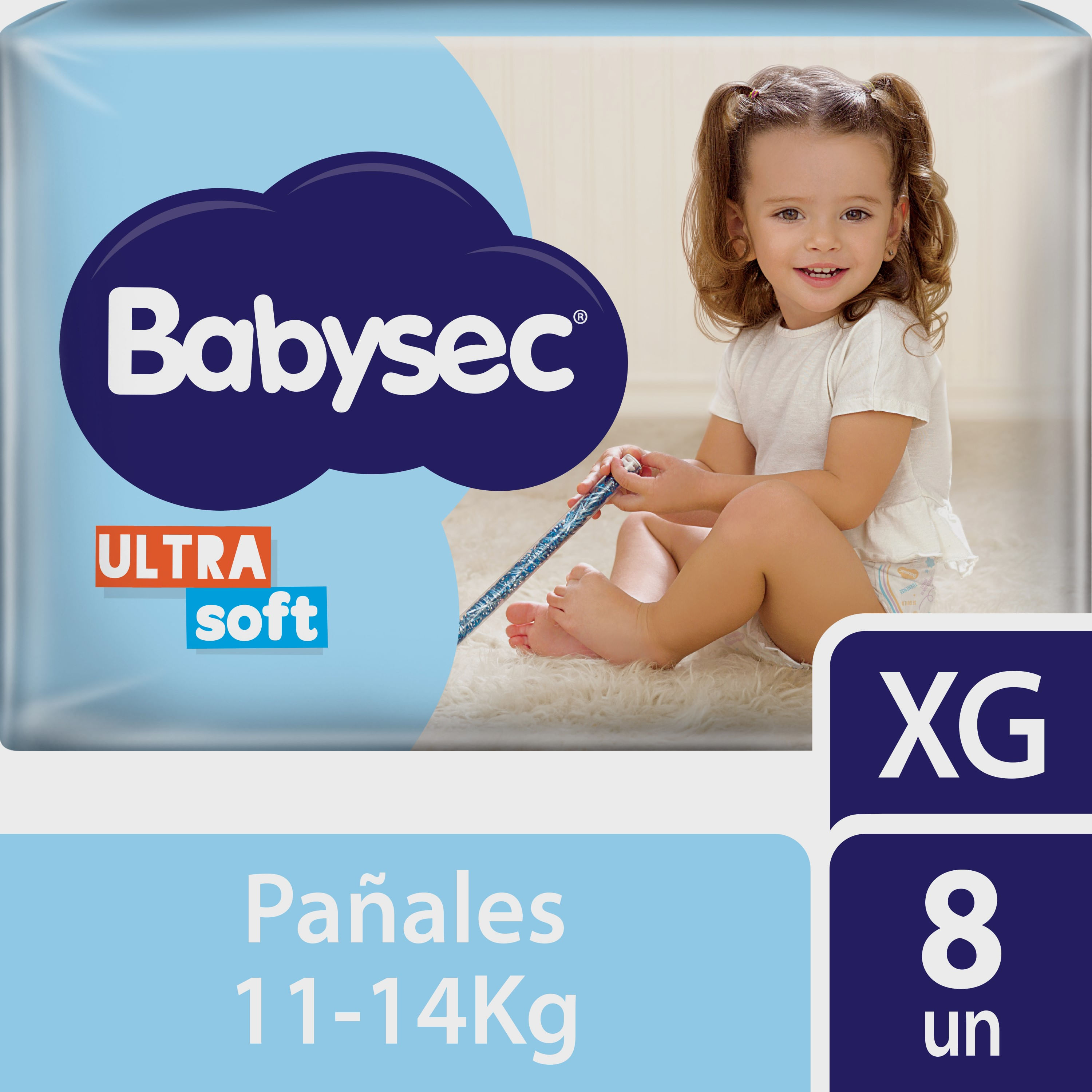 Pañales Babysec UltraSoft XG x8