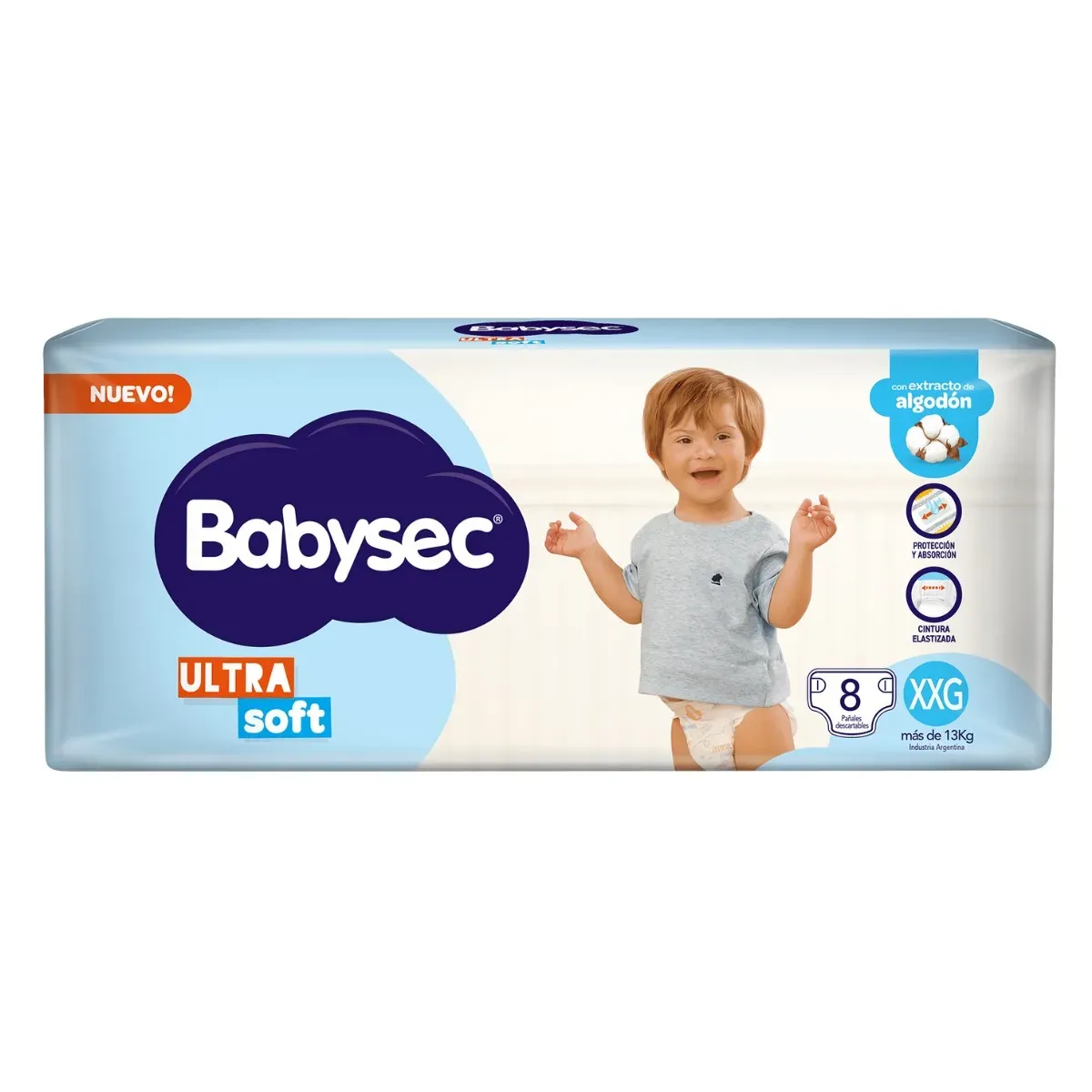 Pañales Babysec UltraSoft XXG x8