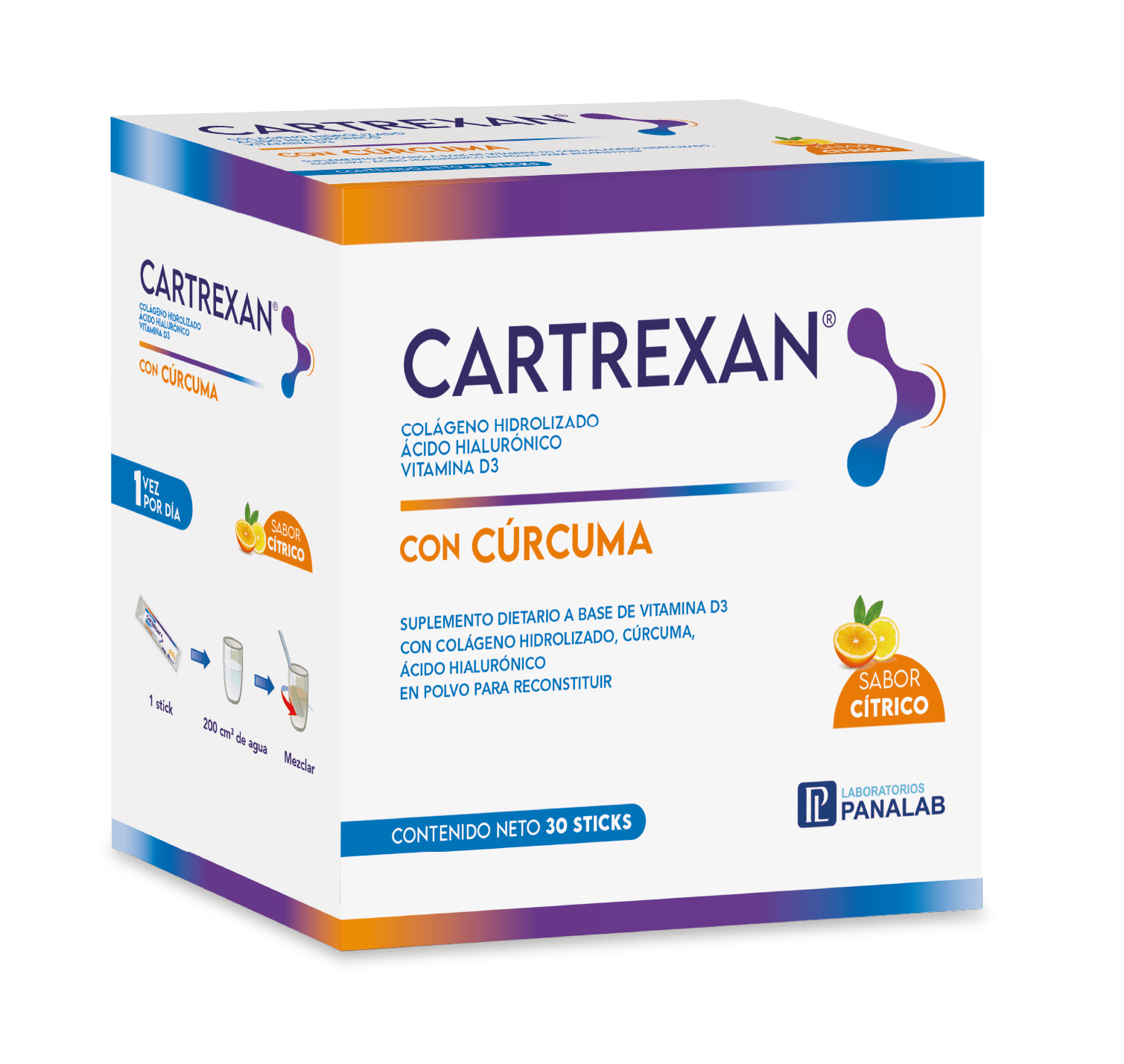 Cartrexan Cúrcuma y Glucosamina Sticks x 15 Uds