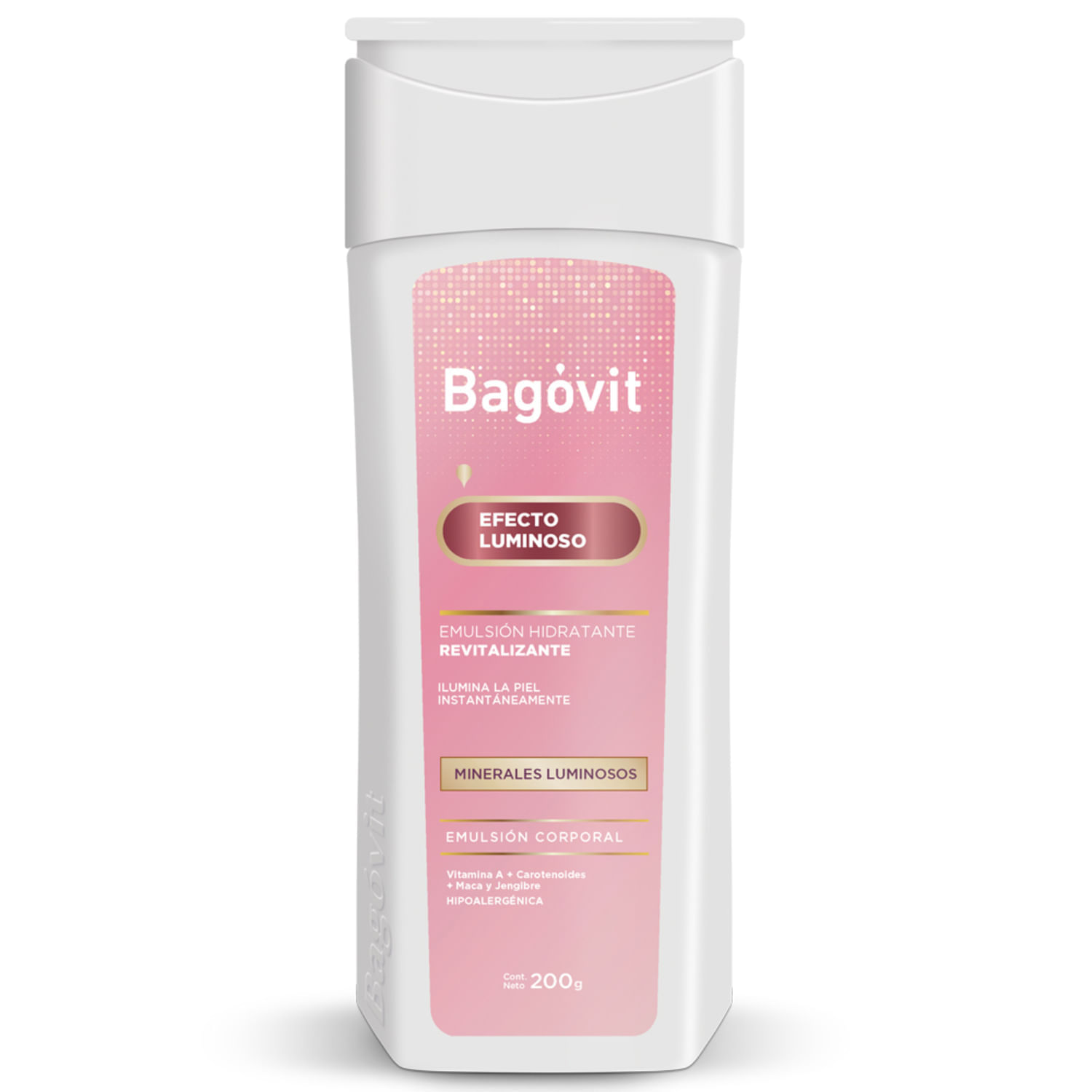 Emulsión Hidratante Efecto Luminoso Bagóvit A por 200 mililitros