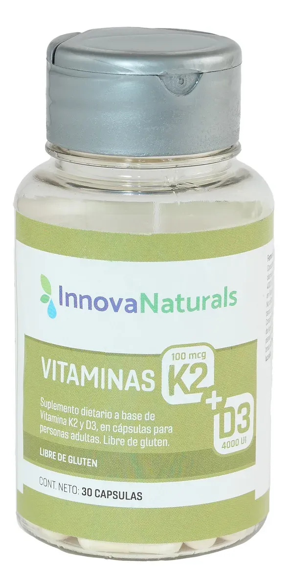 InnovaNaturals Vitamina D3 y K2 x 30 Cápsulas
