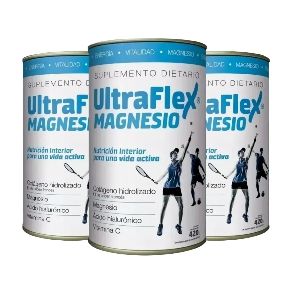 Combo Ultraflex Magnesio Colágeno Hidrolizado x 3 Unidades