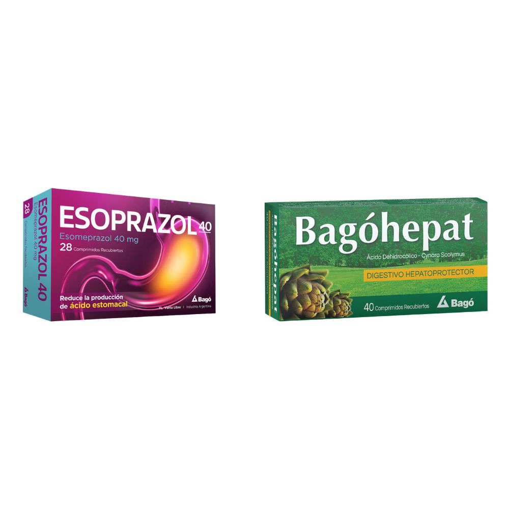 Combo Esoprazol + Bagóhepat Alivio Digestivo y Hepático