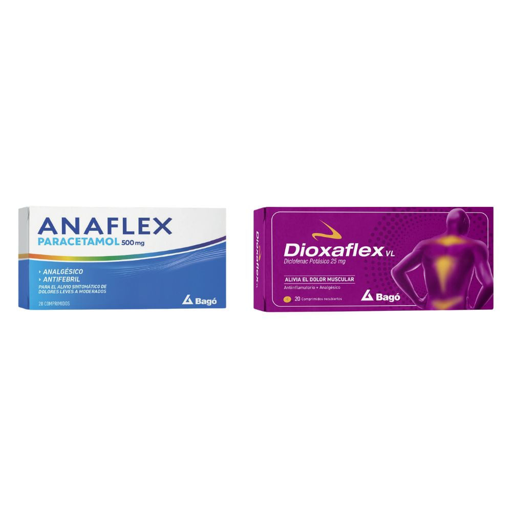 Combo Dioxaflex VL + Anaflex Paracetamol Alivio Corporal