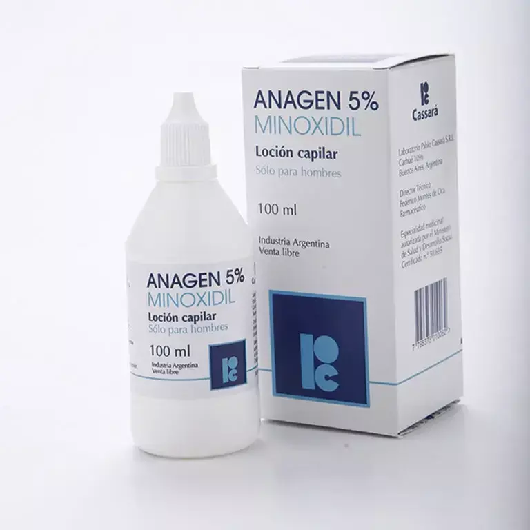 Minoxidil 5% Anagen Loción Capilar Solo para Hombres 100 Ml